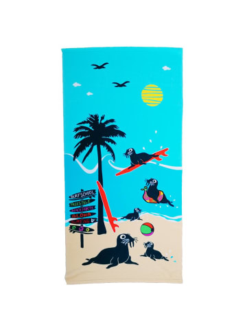 Le Comptoir de la Plage Mikrofaser-Strandtuch "Surfing Morsy" in Bunt (L)140 x (B)70 cm 