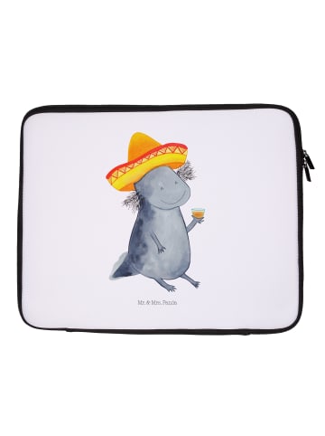 Mr. & Mrs. Panda Notebook Tasche Axolotl Tequila ohne Spruch in Weiß