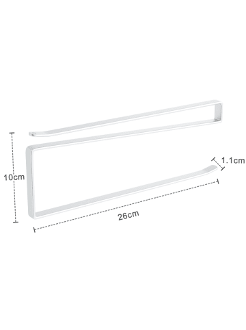 Intirilife 2x Papierrollenhalterung in Z-Form in Weiß