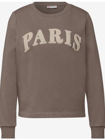 Street One Round Neck Rib Sweater in Darkest Brown