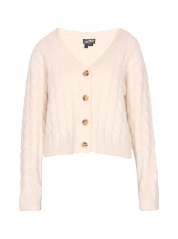 DreiMaster Damen Cardigan in Wollweiss Melange