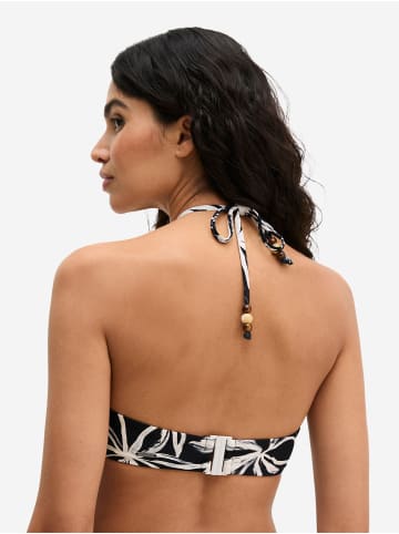 Marc O'Polo Bügel-Bikini-Top Abstract Floral in black/white cotton print