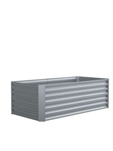 VCM  Metall Hochbeet Gartenbeet 180x90 Galdo XL in Silber