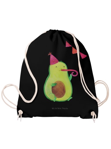 Mr. & Mrs. Panda Jutebeutel Avocado Geburtstag ohne Spruch in Schwarz