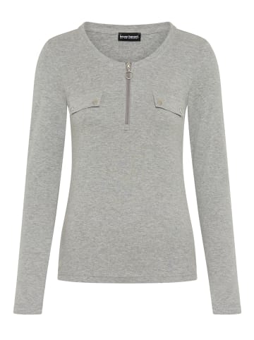 Bruno Banani Longsleeve in hellgrau melange