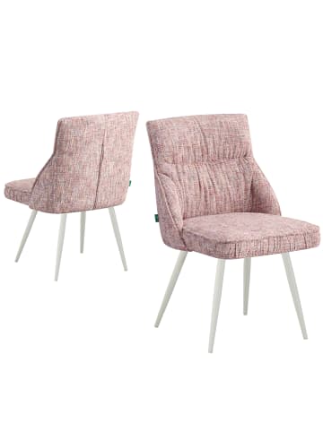 DUBI Möbel 2er-Set: Drehstuhl MELINA in Rosa - (B)49 x (H)83 x  (T)62 cm
