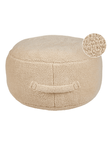 Beliani Pouf ADLANA in Beige - (W) 50 x (H) 30 x (L) 50 cm