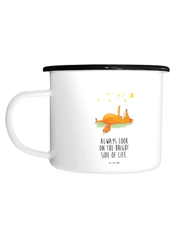 Mr. & Mrs. Panda XL Emaille Tasse Fuchs Sterne mit Spruch in Weiß