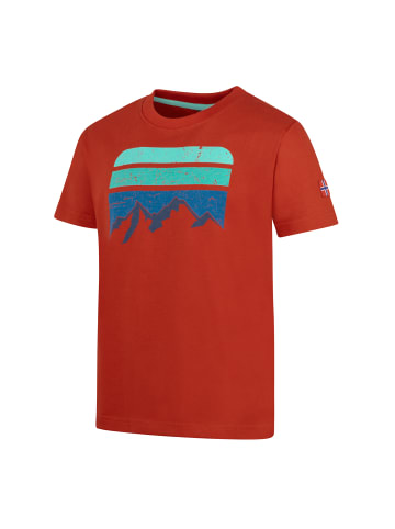 Trollkids Funktionsshirt Falketind T in red clay/mystic blue
