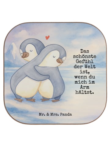 Mr. & Mrs. Panda bieruntersetzer Pinguine Kuscheln Design mit Sp... in Weiß