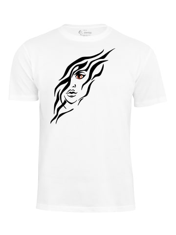 Cotton Prime® T-Shirt Art of Ladies Face in weiss