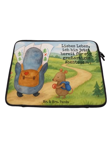 Mr. & Mrs. Panda Laptop Tasche Pinguin & Maus Wanderer Design mi... in Weiß
