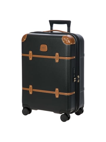 BRIC`s Bellagio - 4-Rollen-Kabinentrolley S 55cm (eucalyptus) in black/tan