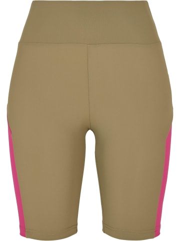 Urban Classics Radlerhosen in khaki/brightviolet