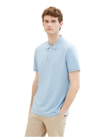 Tom Tailor Polo Shirt mit Logostickerei BASIC POLO WITH CONTRAST in Blau-2