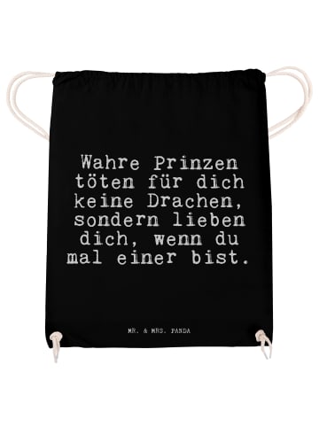 Mr. & Mrs. Panda Tasche Wahre Prinzen töten für... mit Spruch in Schwarz