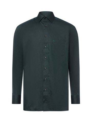 OLYMP  Hemd in schwarz smaragd - 0001