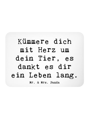 Mr. & Mrs. Panda Deko Magnet Spruch Haustiere pflegen mit Spruch in Weiß