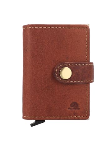 Greenburry Vintage Geldbörse RFID Schutz Leder 10 cm in cognac