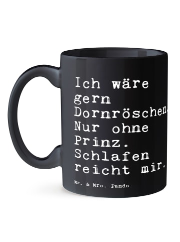 Mr. & Mrs. Panda Teetasse Ich wäre gern Dornröschen.... mit Spruch in Schwarz