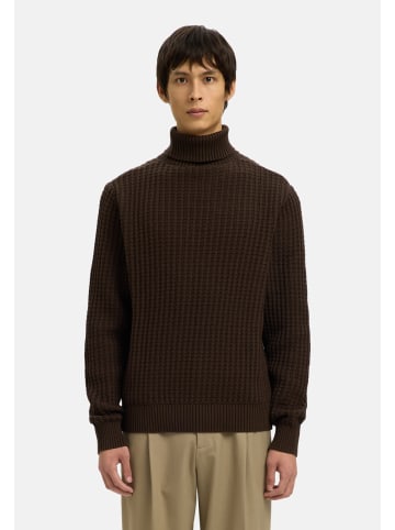 SELECTED HOMME Pullover 'Tom' in dunkelbraun