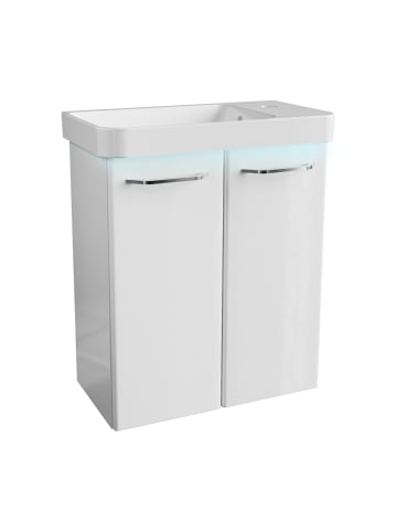 Fackelmann 3tlg-Gäste-WC-Set MILANO in weiß - 56(B) x 77(H) x 31(T) cm