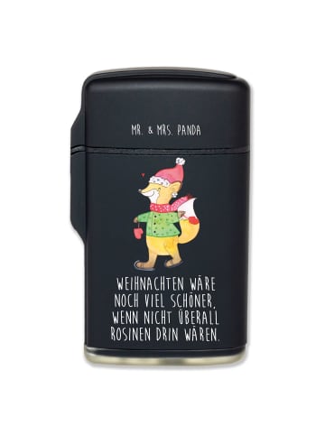 Mr. & Mrs. Panda Feuerzeug Fuchs  Schlittschuhe mit Spruch in Schwarz