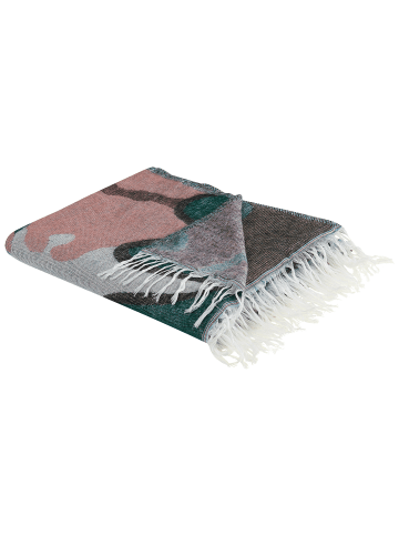 Beliani Kuscheldecke SOMANI in Bunt/Blau/Grün - (W) 130 x (H) 0.3 x (L) 170 cm