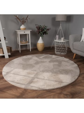 KADIMA DESIGN Teppich Kurzflor waschbar Einfarbig Wohnzimmer in Beige