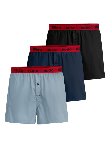 HUGO 3er Pack Woven Boxer in Mehrfarbig