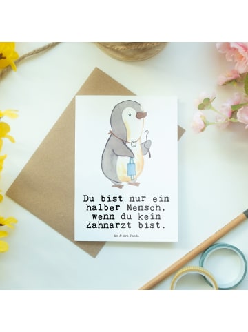 Mr. & Mrs. Panda valentinstagskarte Zahnarzt Herz mit Spruch in Weiß