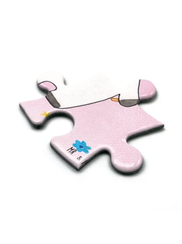 Mr. & Mrs. Panda Puzzle Einhorn Woodstock mit Spruch in Rot Pastell