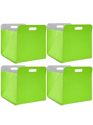 DuneDesign Aufbewahrungsbox Tamaro (4er Set) in grün