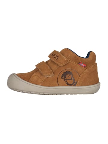 Trollkids Leder-Lauflernschuhe Alesund in caramel