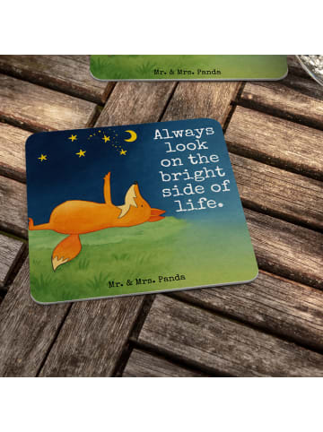 Mr. & Mrs. Panda Tassenuntersetzer Fuchs Sterne Design mit Spruch in Weiß