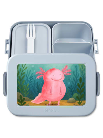 Mr. & Mrs. Panda Bento Box Axolotl Glücklich Design ohne Spruch in Blau Pastell