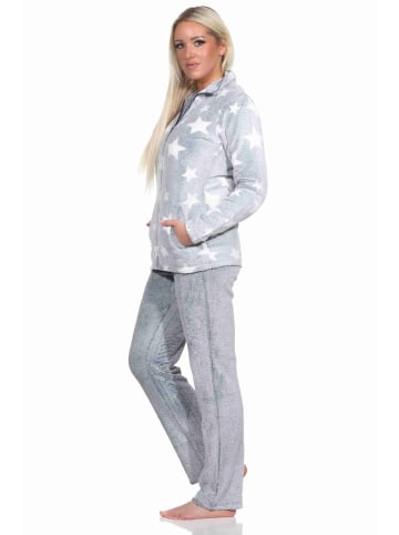 NORMANN Hausanzug Sterne Coralfleece - 76705 in blau