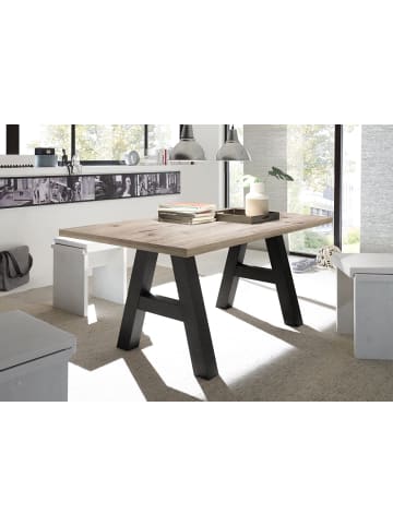 58 aufm Kessel ESSZIMMERTISCH Elia 8 180 x 90 x 75 Esstisch Schwarzstahl/Sandeiche