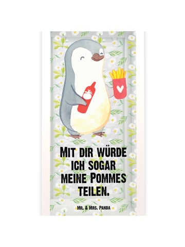 Mr. & Mrs. Panda Deko Laterne Pinguin Pommes mit Spruch in Transparent