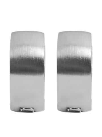 Adeliás Damen Ohrringe – Klappcreole aus Edelstahl in silber