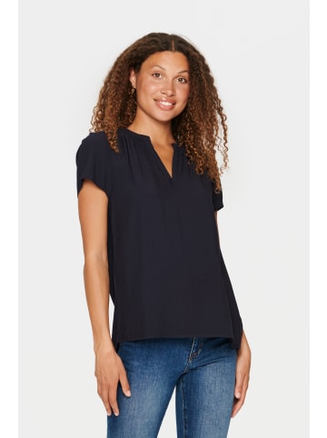 SAINT TROPEZ Top BrittaSZ Gerade Passform in Blue Deep