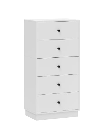 HOMCOM Kommode-47L x 29B x 95H cm-Weiß