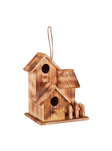 relaxdays Vogelhaus in Natur - (B)20x (H)34 x (T)19 cm