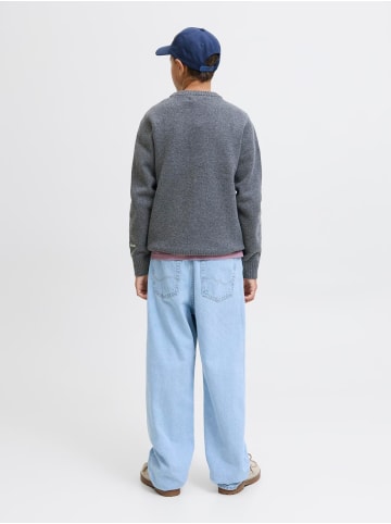JACK & JONES Junior Jornorrebro Strickpullover Rundhals in dark grey melange