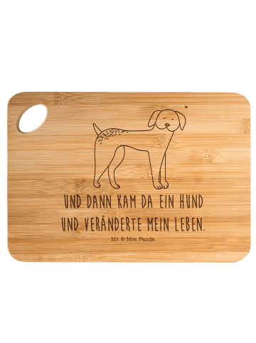 Mr. & Mrs. Panda Schneidebrett Hund Dogge mit Spruch in Braun