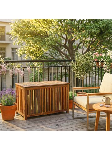 relaxdays Gartenbox in Natur - (B)90 x (H)60 x (T)50 cm