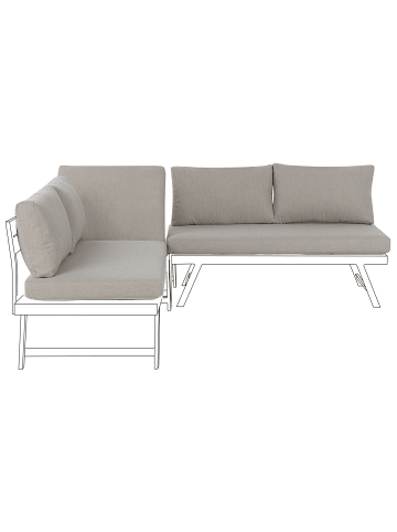 Beliani 8-tlg Kissenbezug COCCORINO in Grau