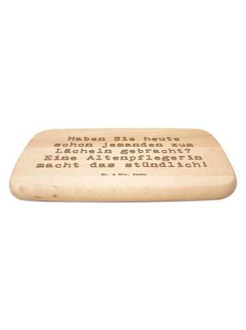 Mr. & Mrs. Panda Schneidebrett Spruch Altenpflegerin Lächeln mit... in Transparent