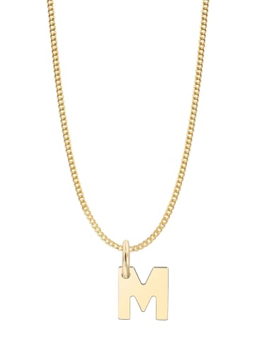 Adeliás Unisex Anhänger – Buchstabe N Buchstabenanhänger aus 375 Gold in gold