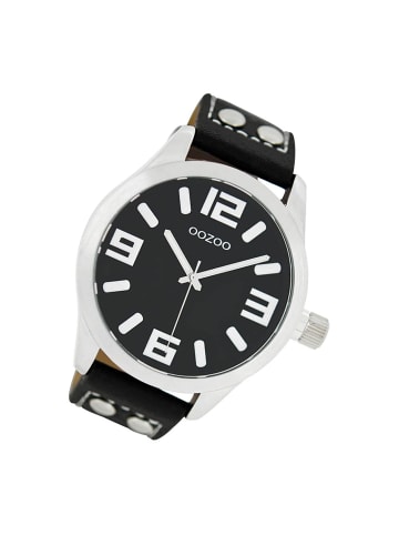 Oozoo Armbanduhr Oozoo Timepieces schwarz extra groß (ca. 46mm)